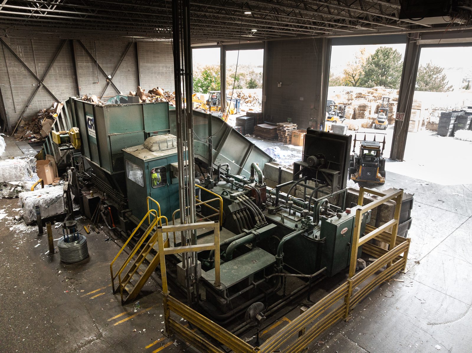 Industrial recycling equipment at CRI facility