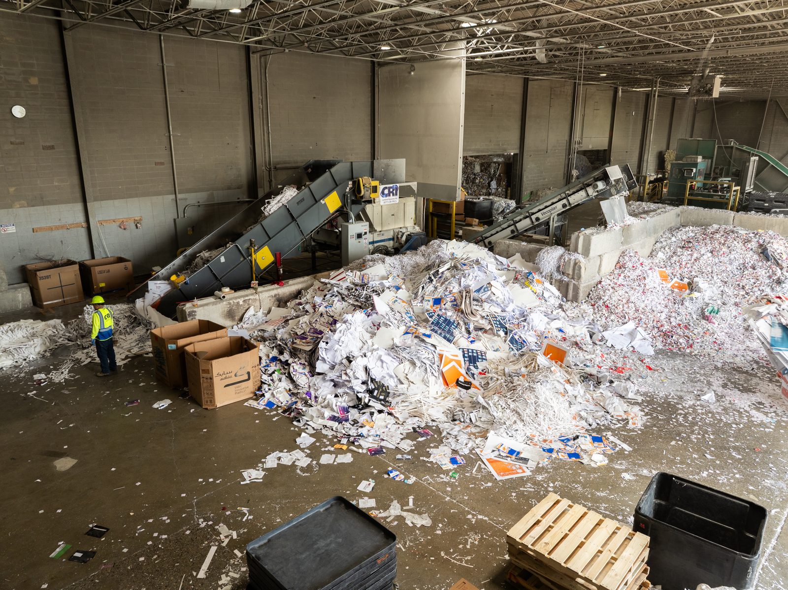 Paper processing and sorting at CRI facility
